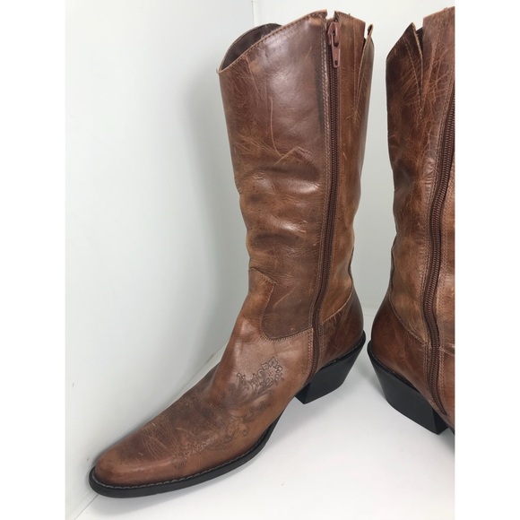 Matisse Wichita Brown Tall Mid Calf Western Boots - Picture 3 of 8